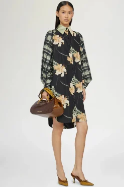 Fashion Abito Camicia Stampa Ibiscus Donna Camicie E Bluse