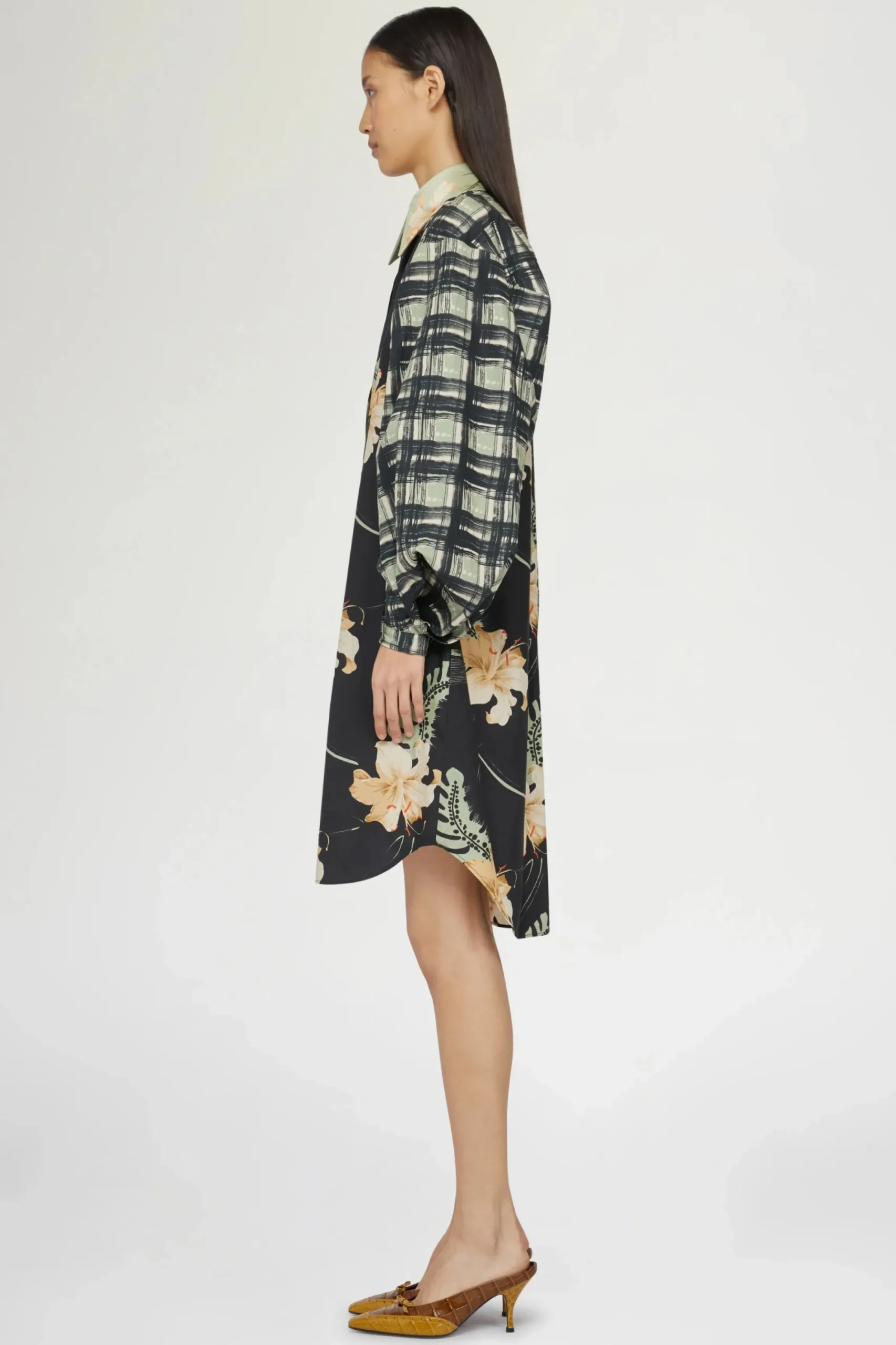 Fashion Abito Camicia Stampa Ibiscus Donna Camicie E Bluse