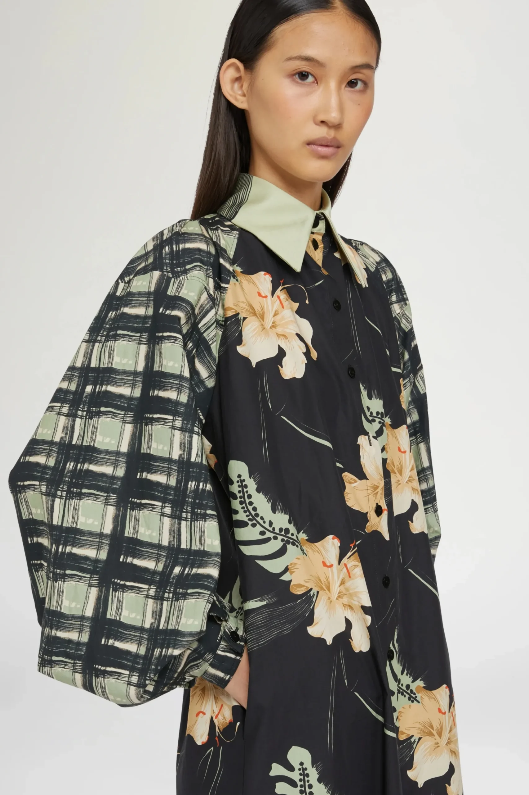 Fashion Abito Camicia Stampa Ibiscus Donna Camicie E Bluse