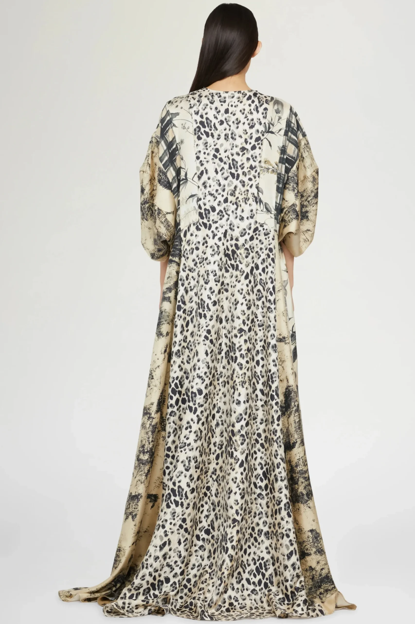Fashion Abito Lungo stampa Leopardata Donna Abiti