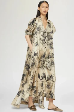 Discount Abito Lungo Stampa Tropicale Donna Abiti