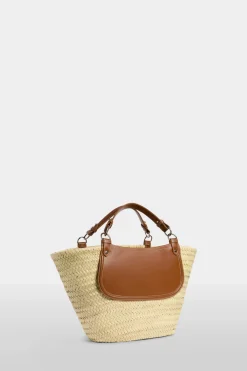 Outlet Borsa di Paglia Grande Marrone Donna Borse