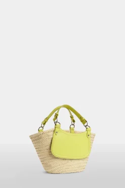 Best Borsa di Paglia Media Gialla Donna Borse