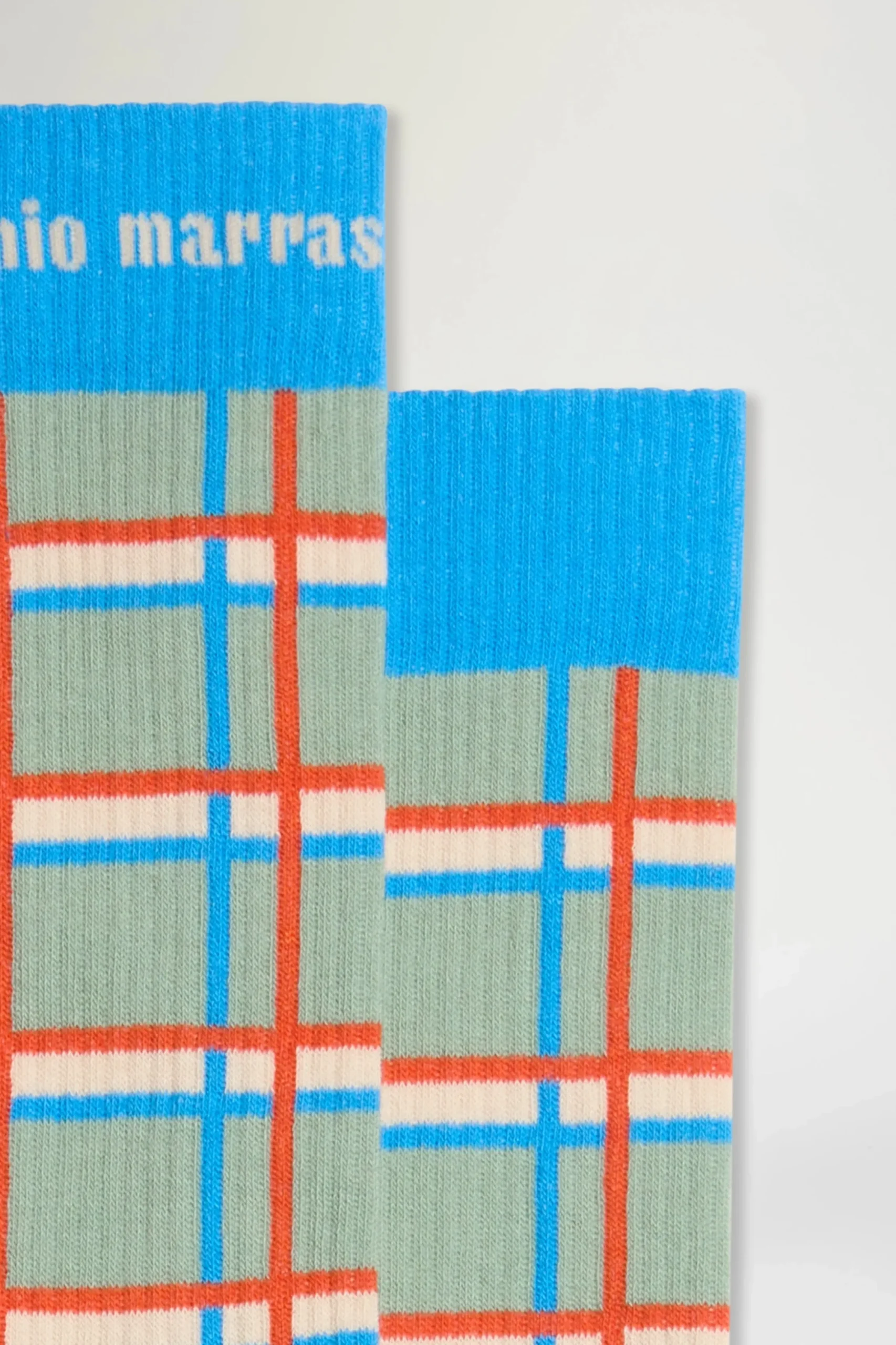 Fashion Calze a Quadri Verdi e Blu Donna Accessori Morbidi|Uomo