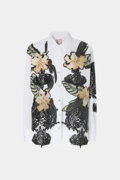 Best Camicia Bianca Ibiscus Patchworks Donna Camicie E Bluse