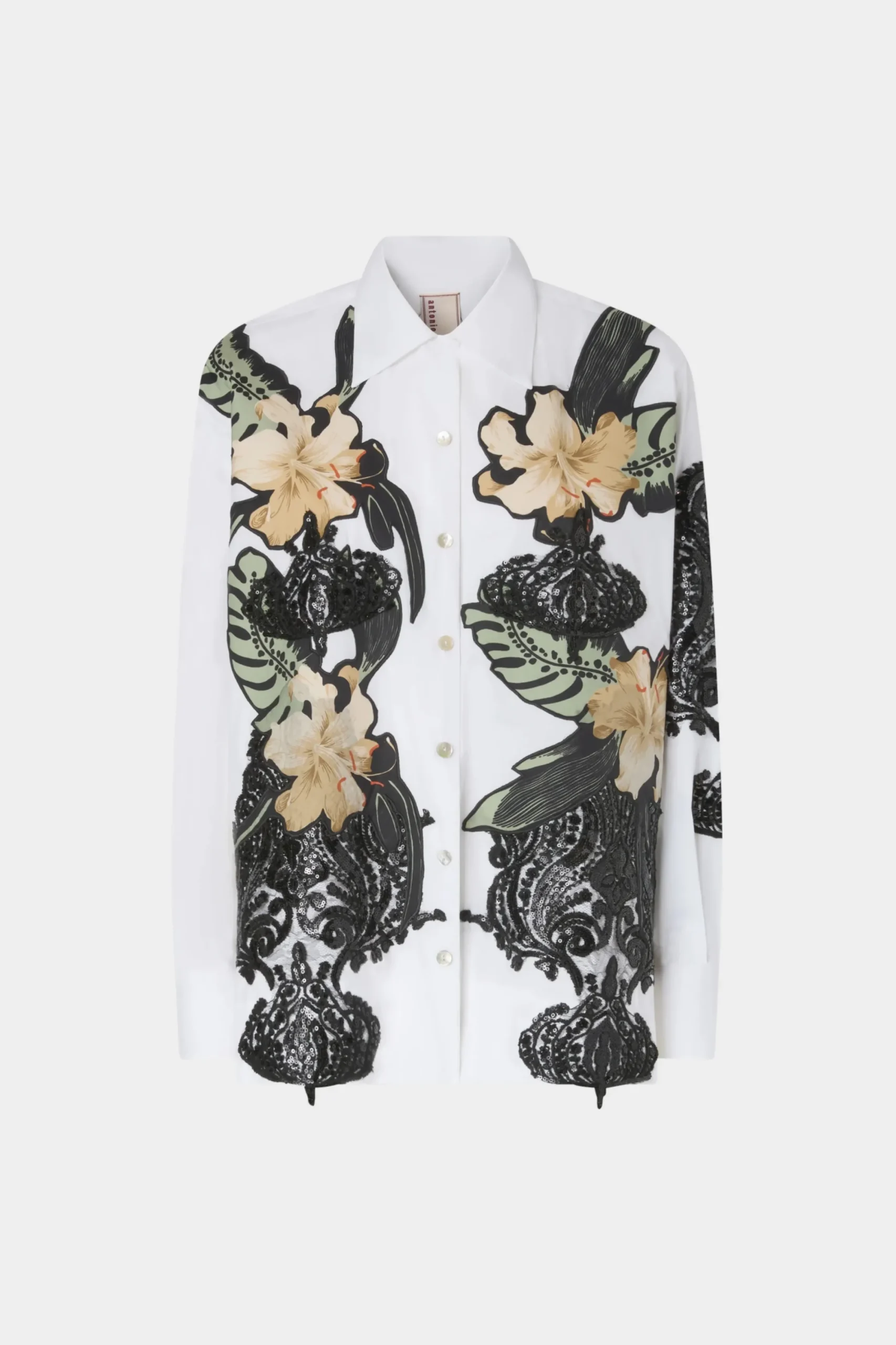 Best Camicia Bianca Ibiscus Patchworks Donna Camicie E Bluse