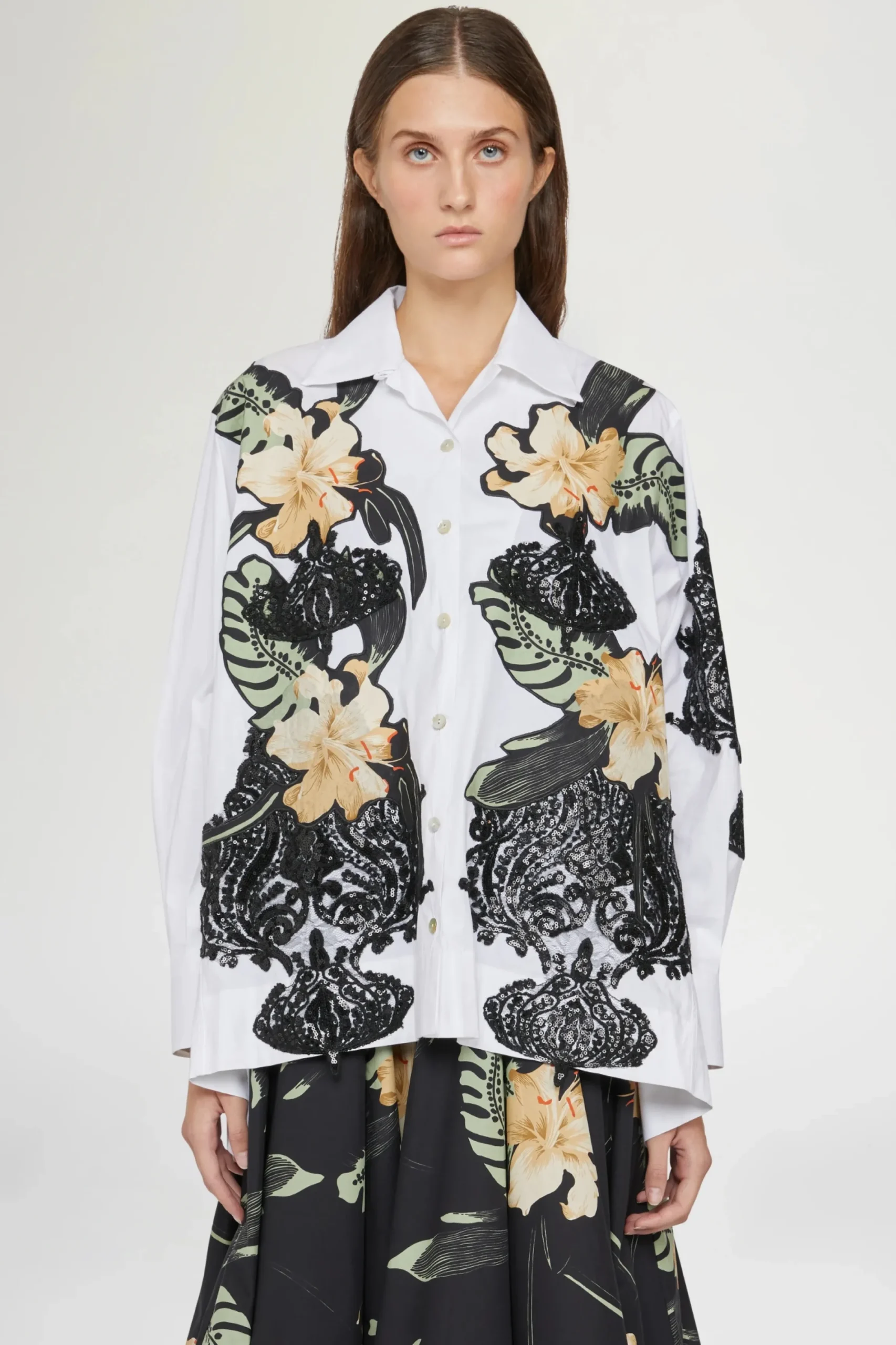 Best Camicia Bianca Ibiscus Patchworks Donna Camicie E Bluse