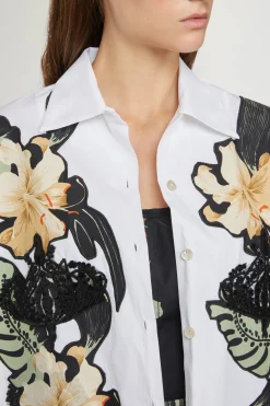 Best Camicia Bianca Ibiscus Patchworks Donna Camicie E Bluse