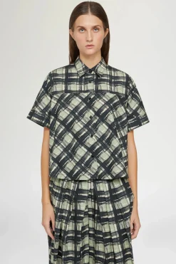 Online Camicia Maniche Corte Quadri Donna Camicie E Bluse