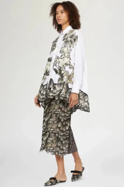 Online Camicia Stampa Tropicale e Animalier Donna Camicie E Bluse