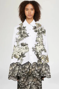Online Camicia Stampa Tropicale e Animalier Donna Camicie E Bluse
