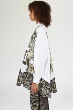 Online Camicia Stampa Tropicale e Animalier Donna Camicie E Bluse