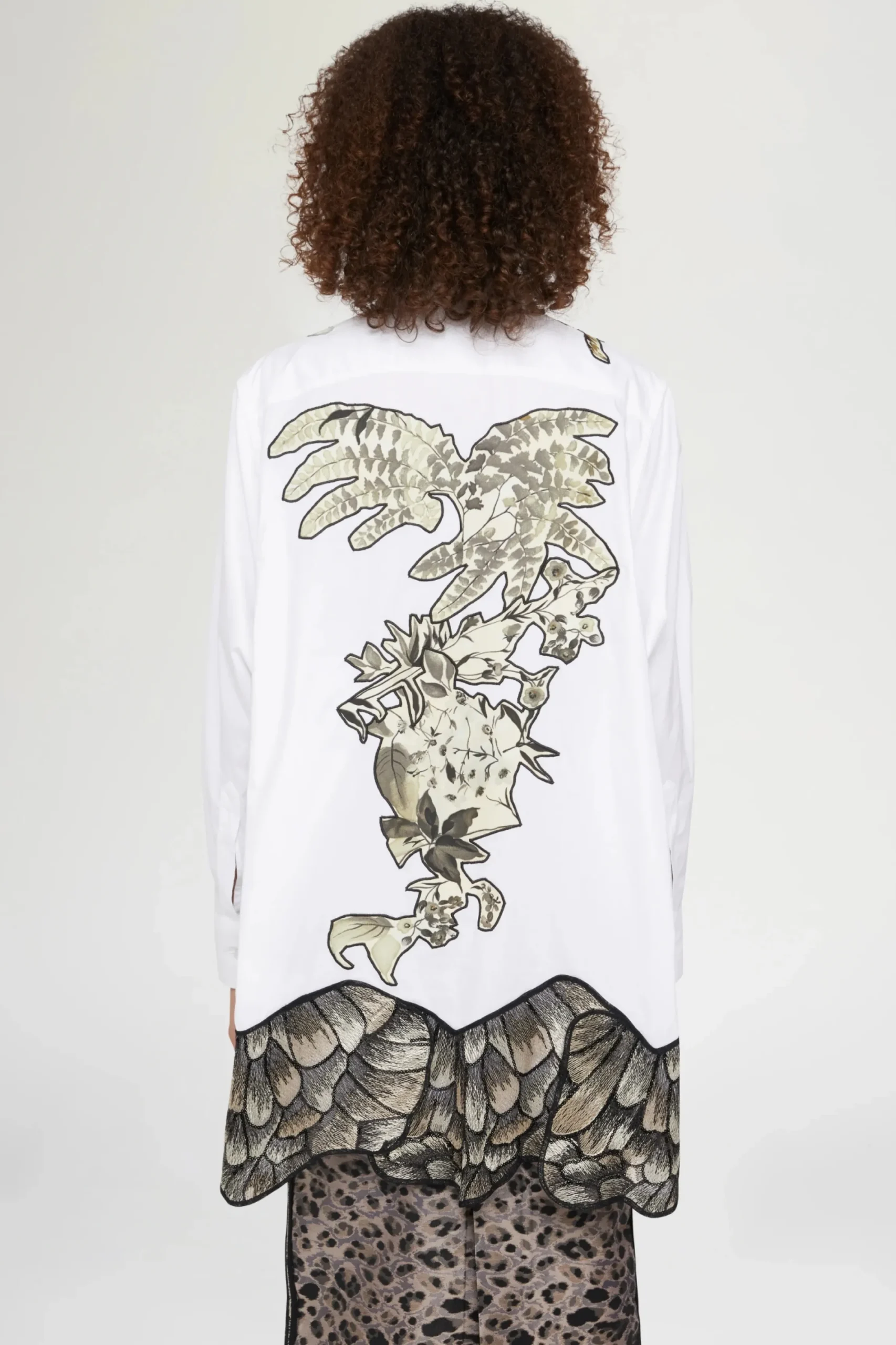 Online Camicia Stampa Tropicale e Animalier Donna Camicie E Bluse