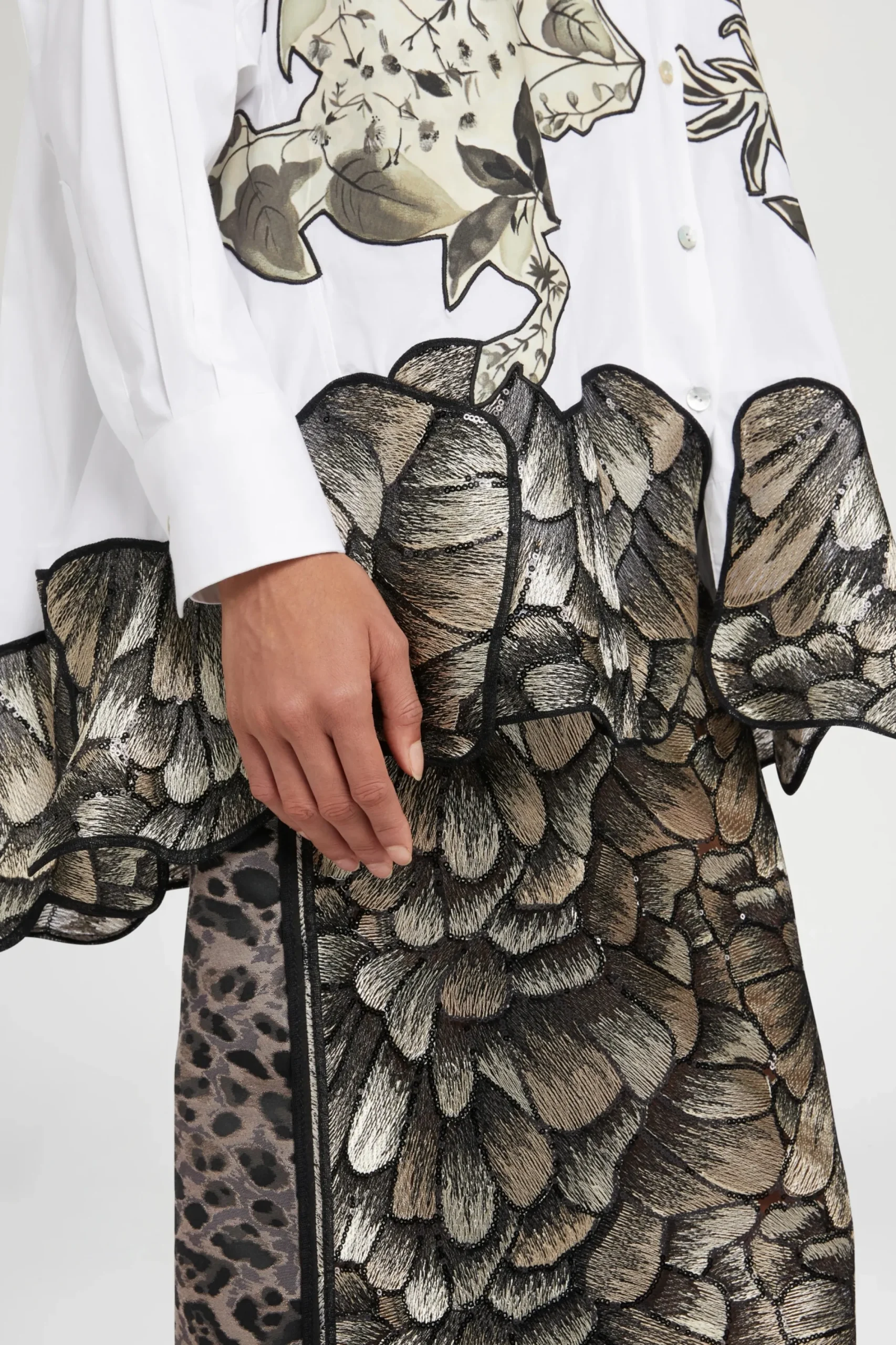 Online Camicia Stampa Tropicale e Animalier Donna Camicie E Bluse