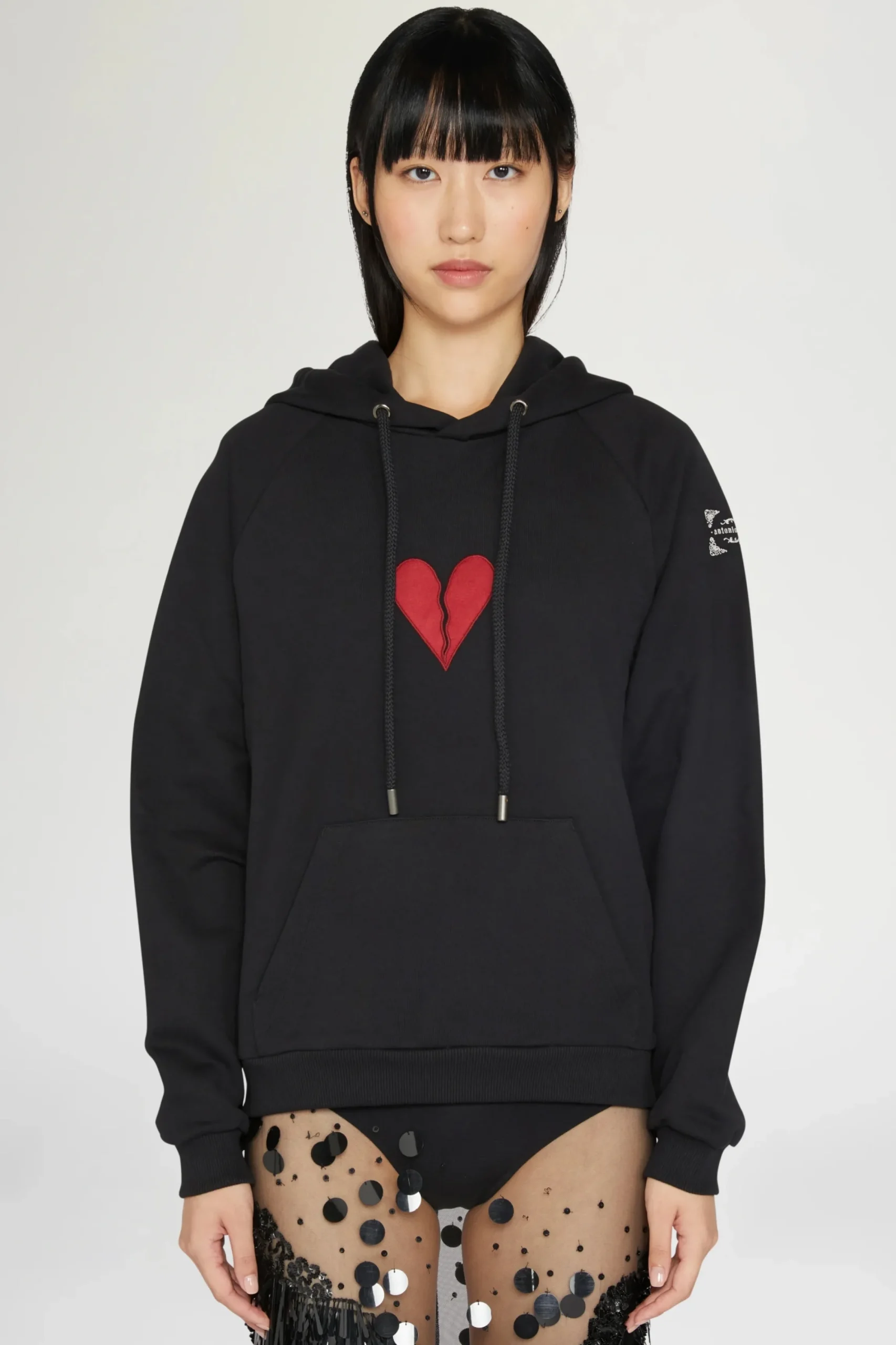 Discount Felpa con cappuccio cuore spezzato Donna Magliette E Top|Uomo
