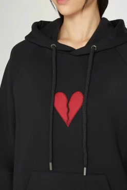 Discount Felpa con cappuccio cuore spezzato Donna Magliette E Top|Uomo