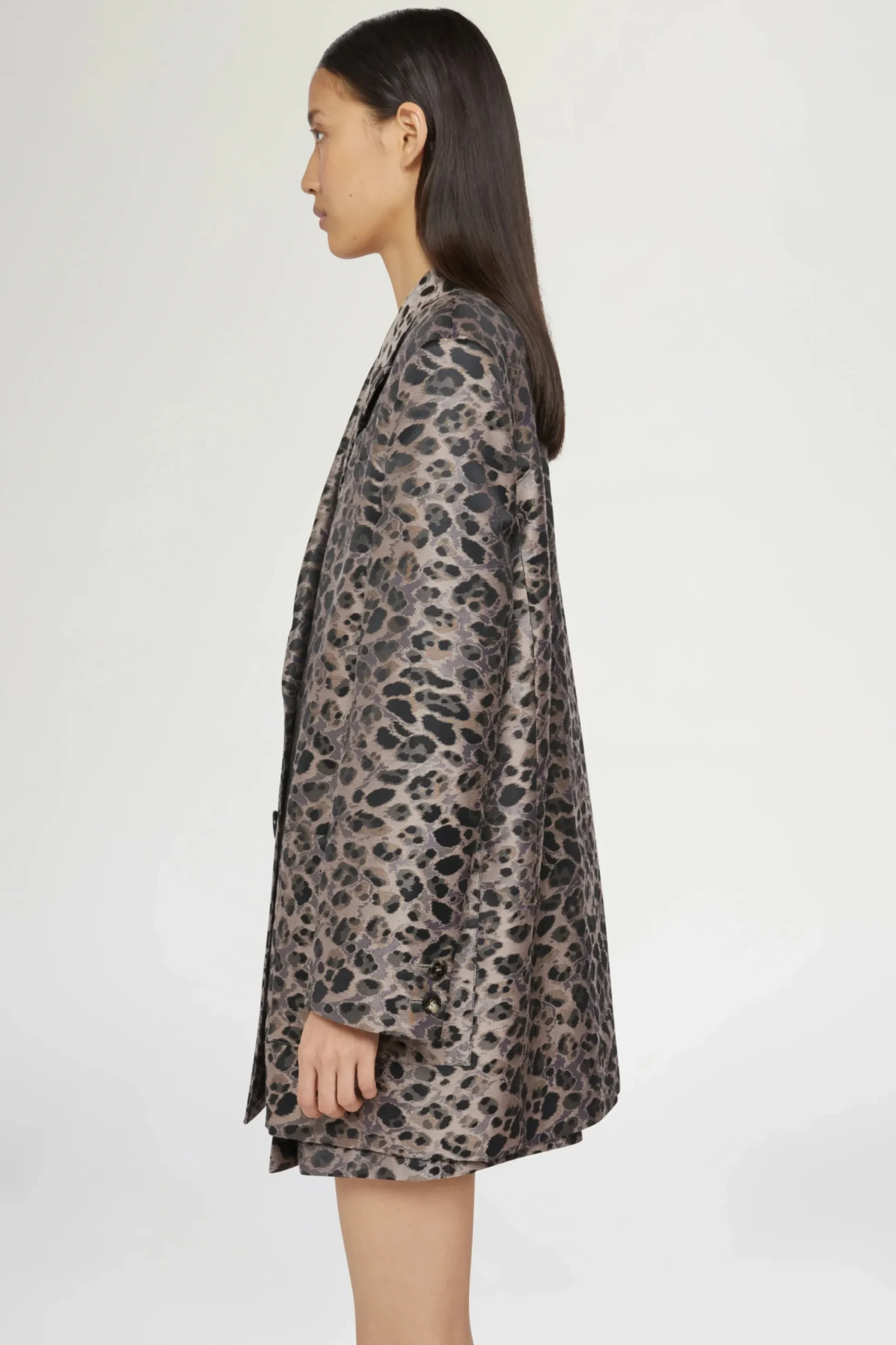 Sale Giacca Doppiopetto Stampa Animalier Donna Giacche E Capispalla