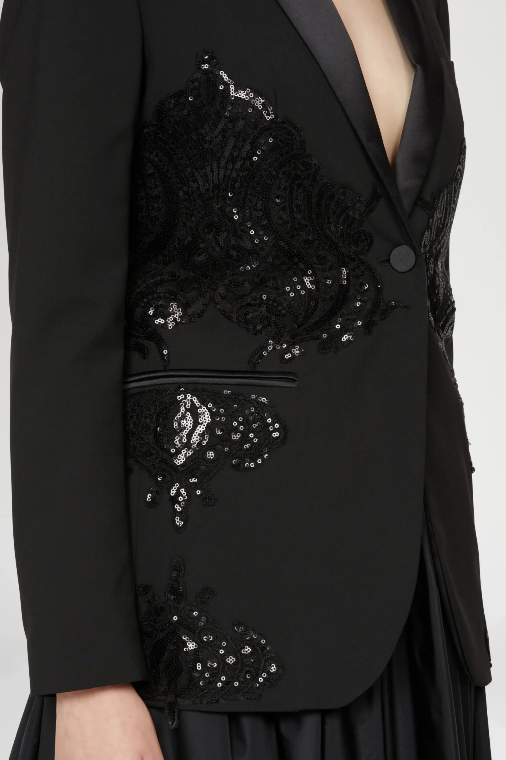 Discount Giacca nera con paillettes Donna Giacche E Capispalla
