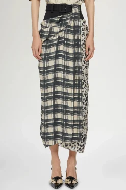 New Gonna in Seta Drappeggiata Donna Gonne