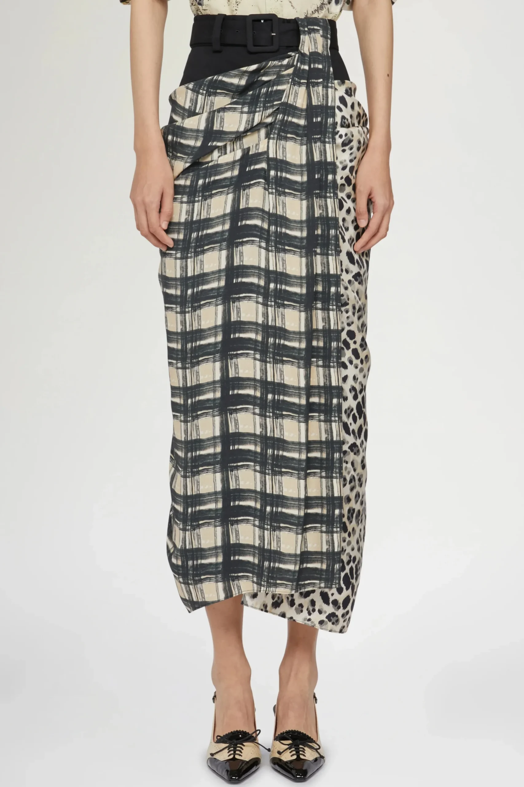 New Gonna in Seta Drappeggiata Donna Gonne