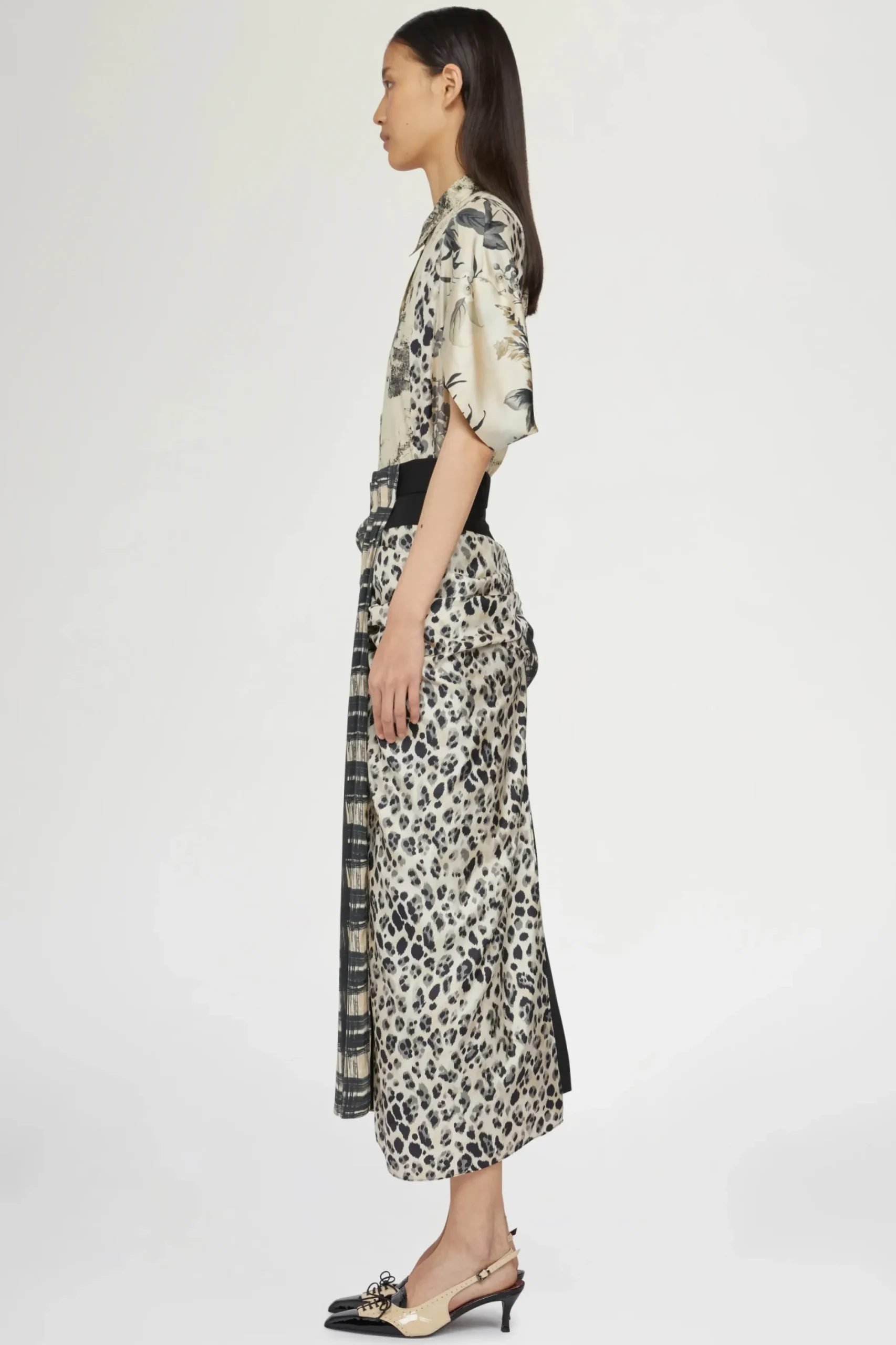 New Gonna in Seta Drappeggiata Donna Gonne