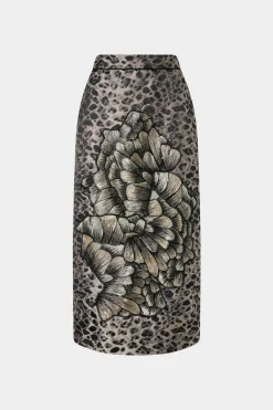 New Gonna Midi Stampa Animalier Donna Gonne