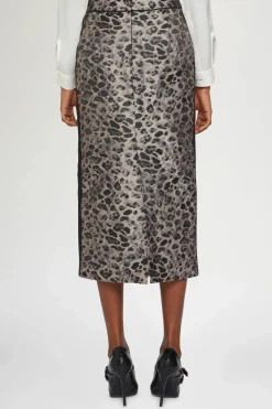 New Gonna Midi Stampa Animalier Donna Gonne