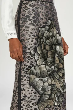 New Gonna Midi Stampa Animalier Donna Gonne
