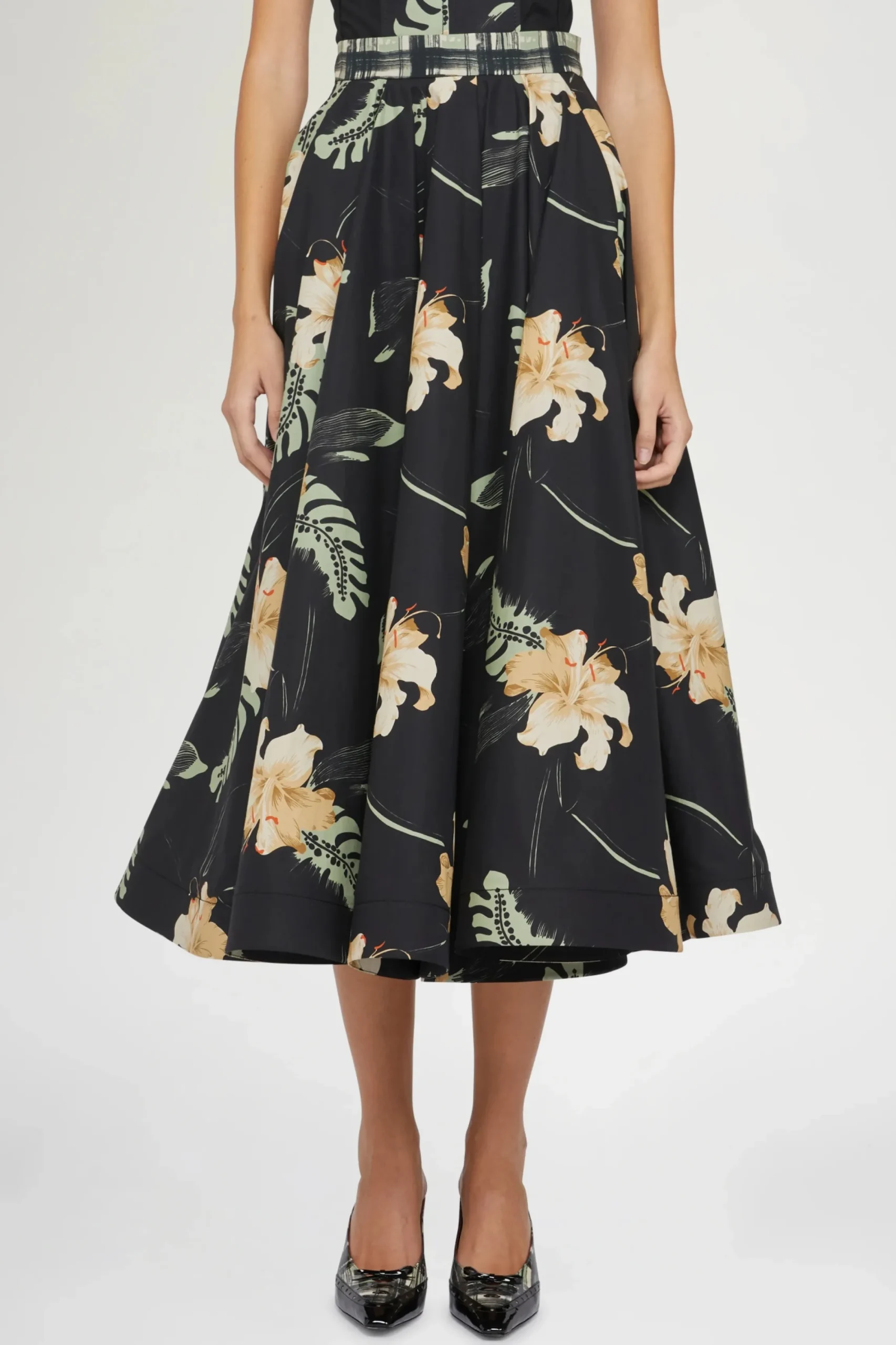 Outlet Gonna Midi Stampa Ibiscus Donna Gonne