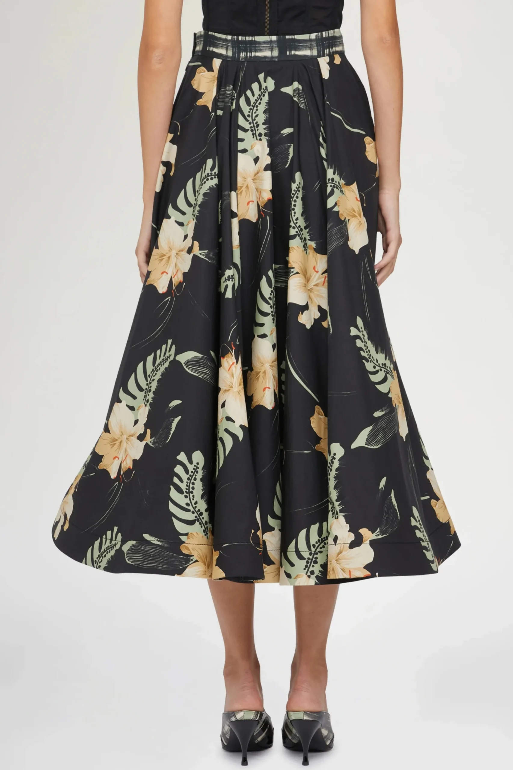 Outlet Gonna Midi Stampa Ibiscus Donna Gonne