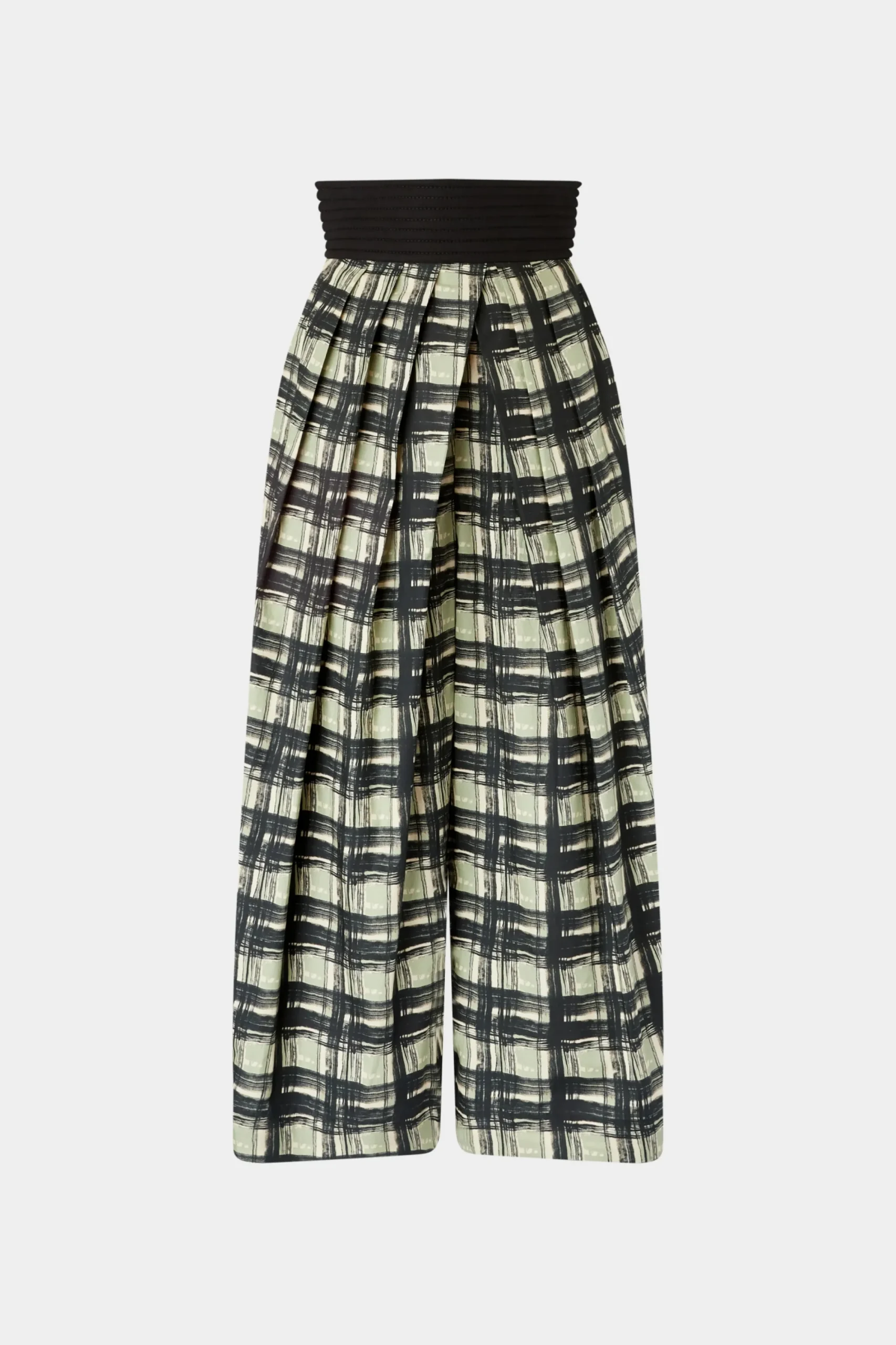 Outlet Pantaloni a Gamba Larga Quadri Donna Pantaloni