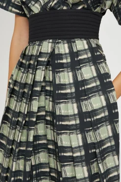Outlet Pantaloni a Gamba Larga Quadri Donna Pantaloni