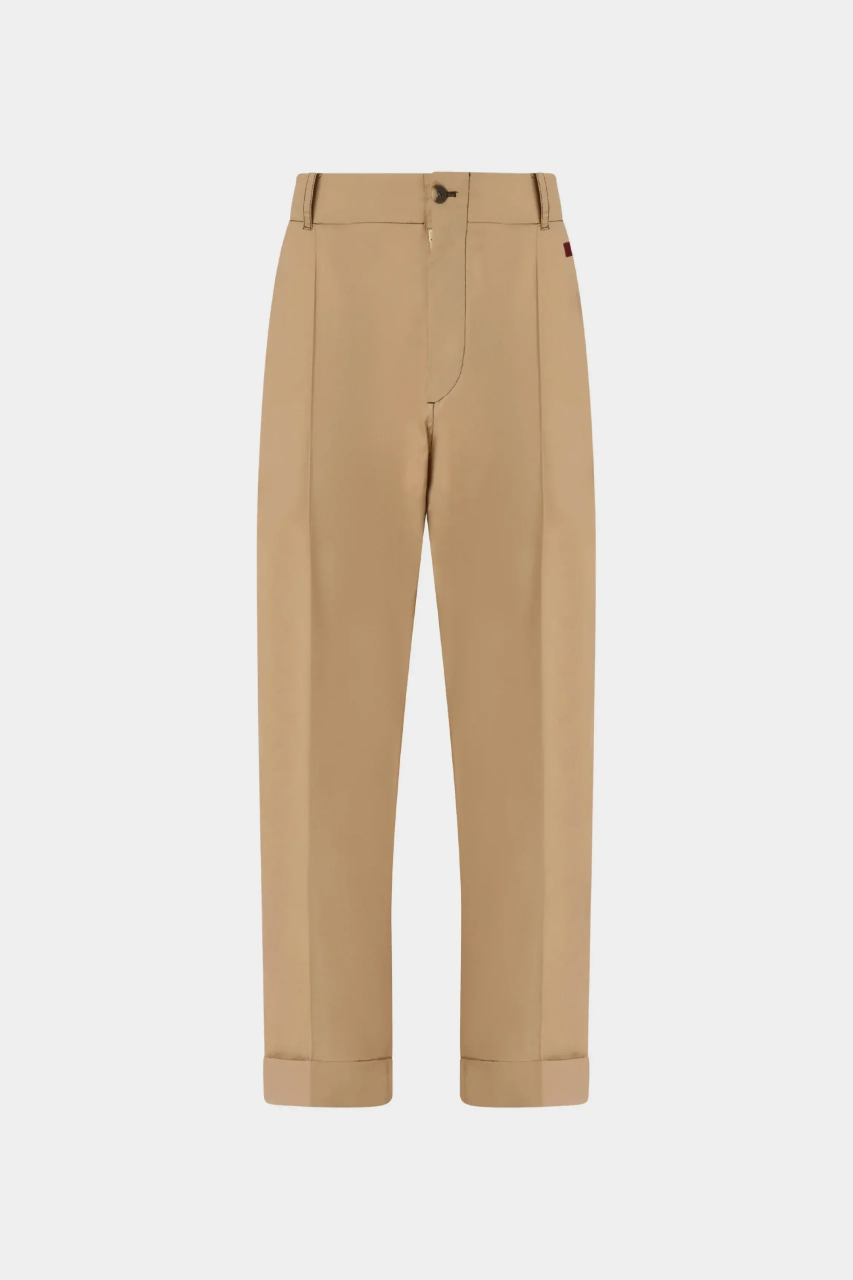 Hot Pantaloni di Cotone Beige Uomo Uomo