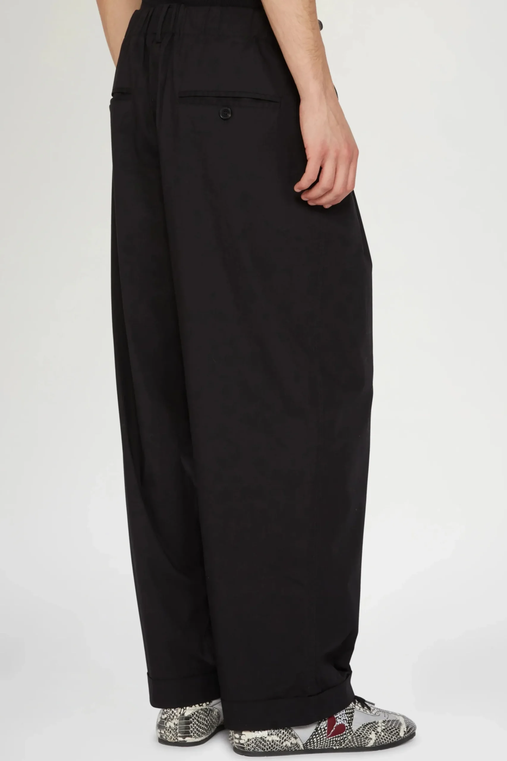 Discount Pantaloni Gamba Larga Neri Uomo Uomo