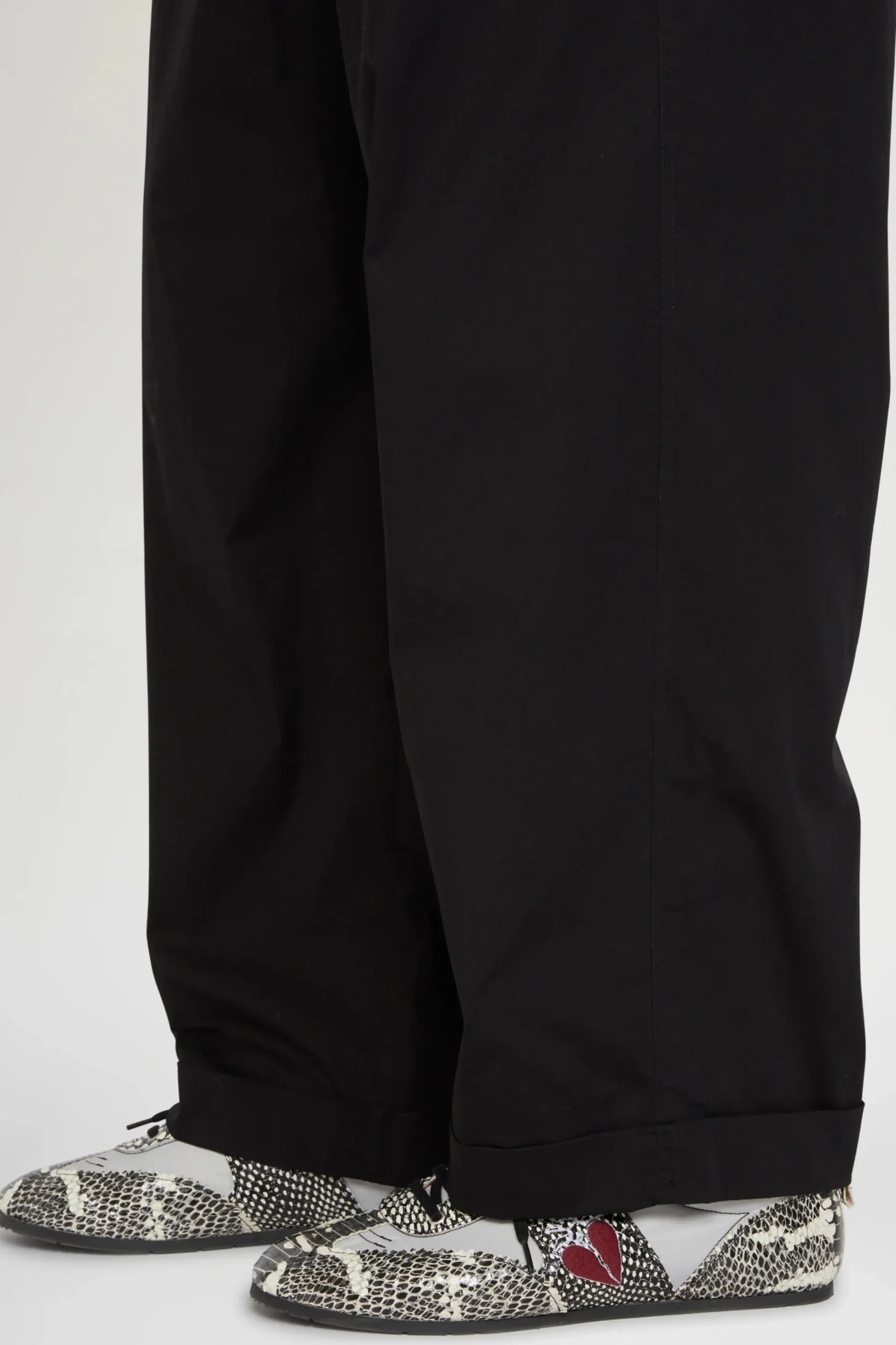 Discount Pantaloni Gamba Larga Neri Uomo Uomo