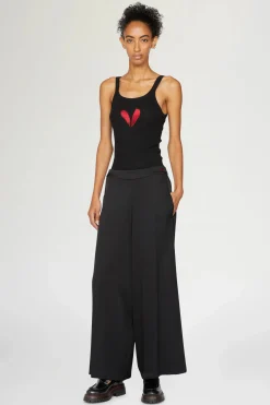 Hot Pantaloni Larghi Neri Donna Pantaloni