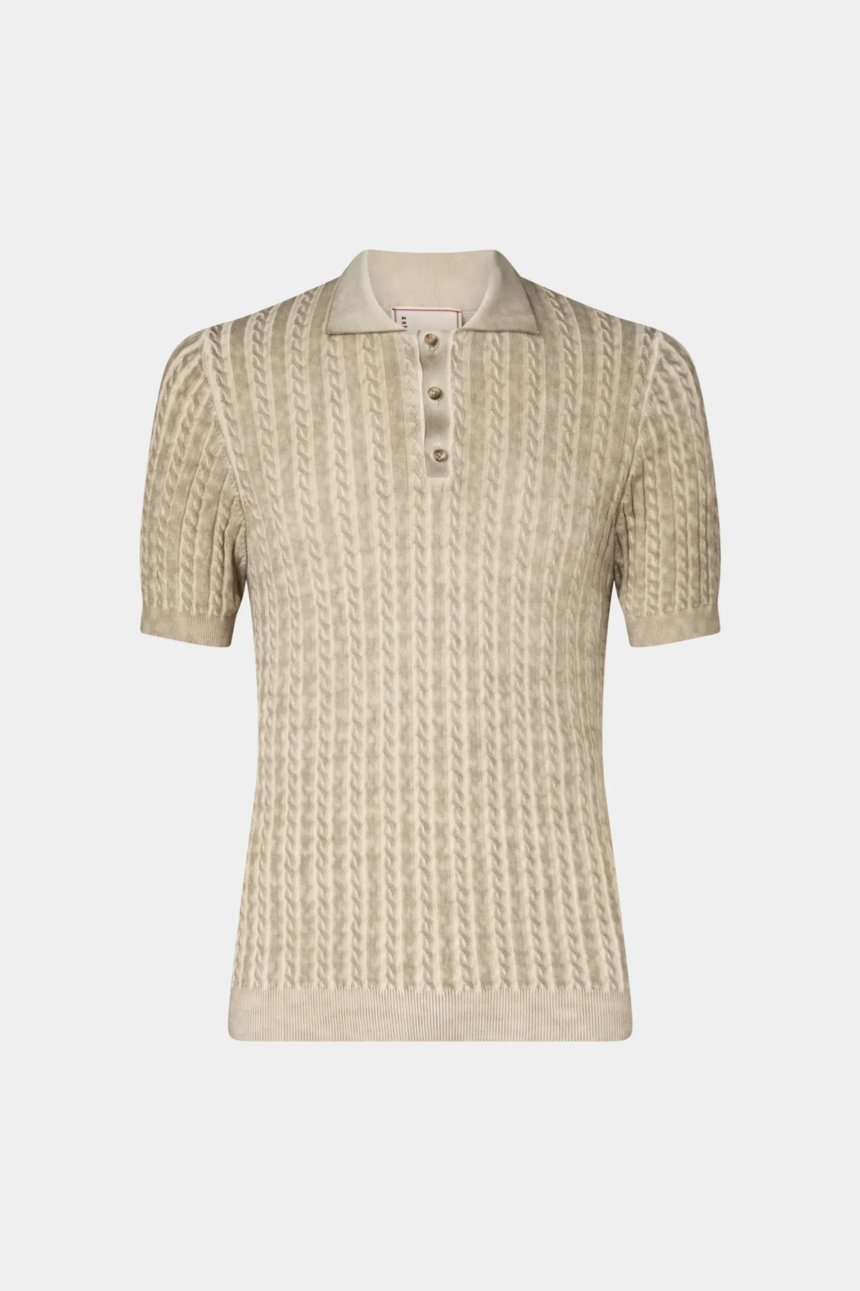 Outlet Polo in Maglia Beige Uomo Uomo