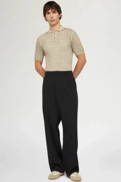 Outlet Polo in Maglia Beige Uomo Uomo