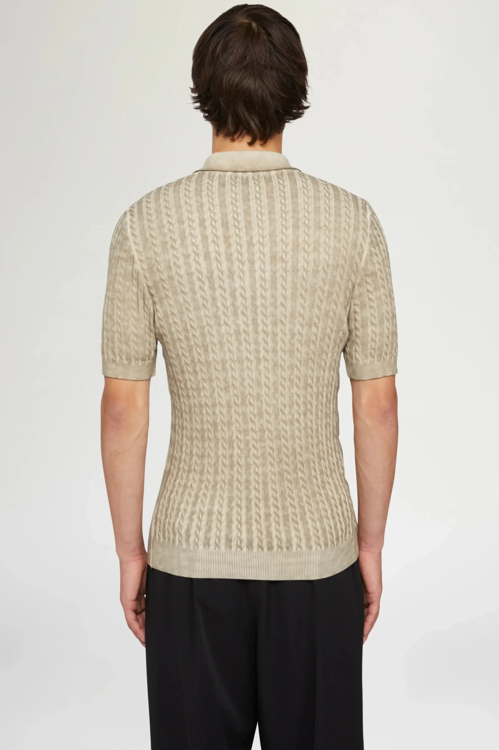 Outlet Polo in Maglia Beige Uomo Uomo