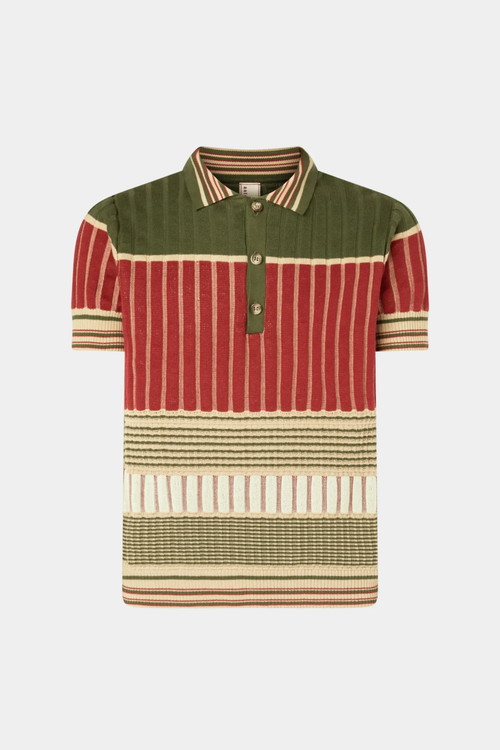 Fashion Polo in Maglia Rossa e Verde Uomo Uomo