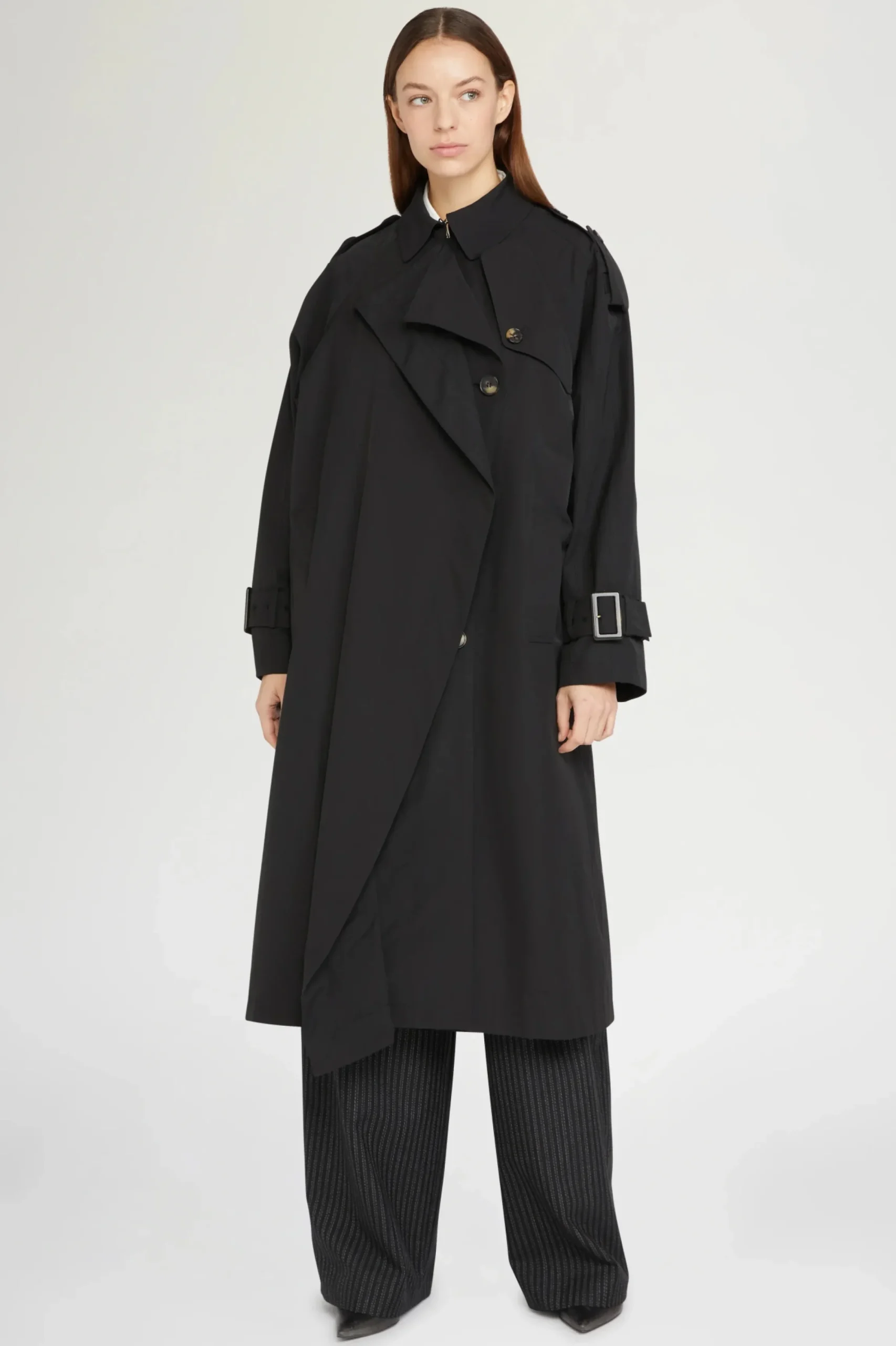 Online Trench Nero Donna Giacche E Capispalla