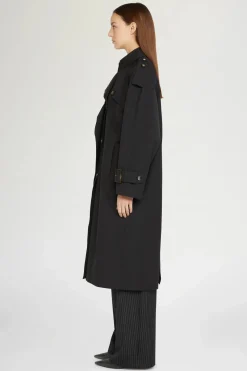 Online Trench Nero Donna Giacche E Capispalla