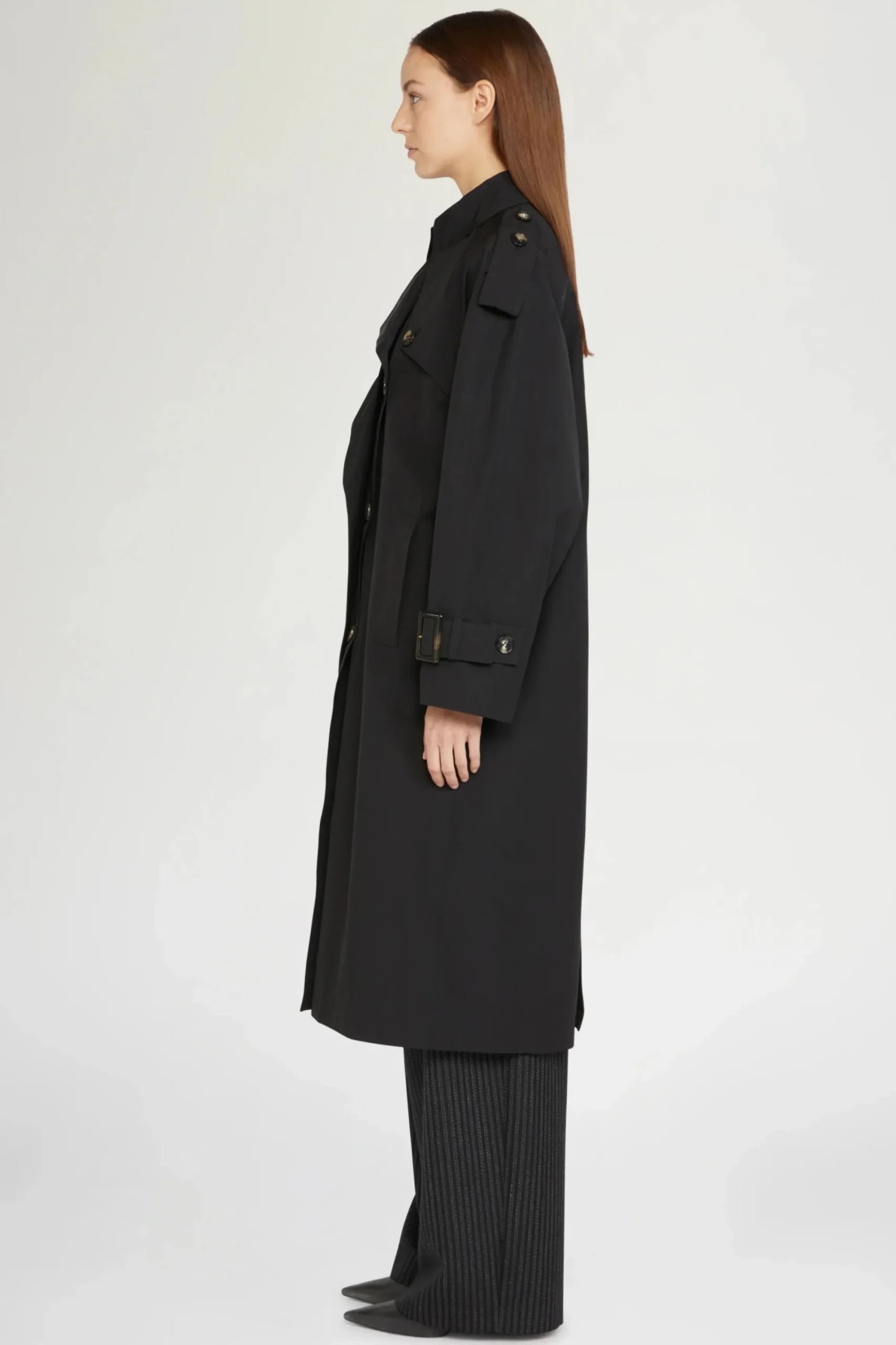Online Trench Nero Donna Giacche E Capispalla