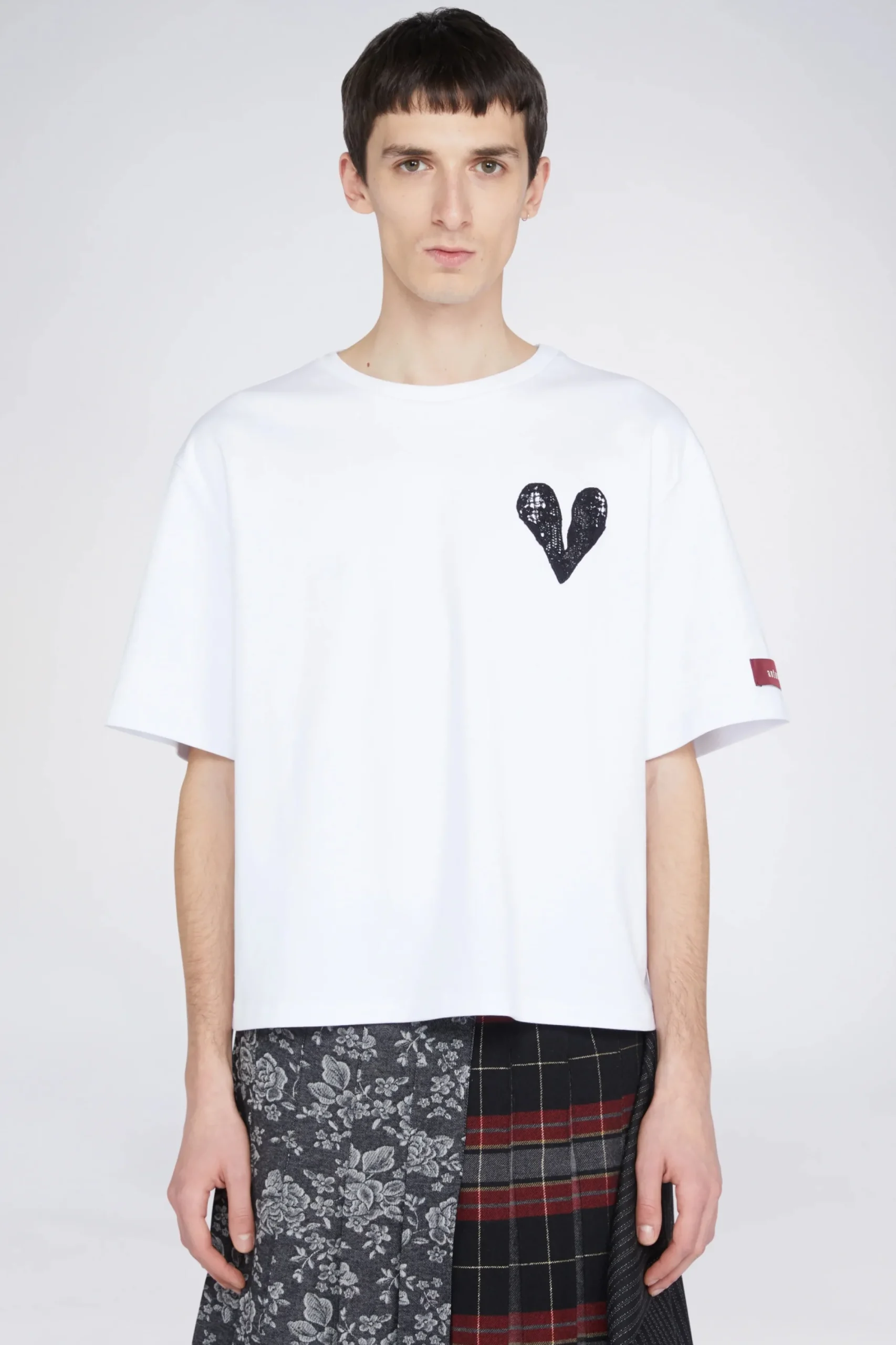 Hot T-shirt Cuore Bianca Uomo Uomo