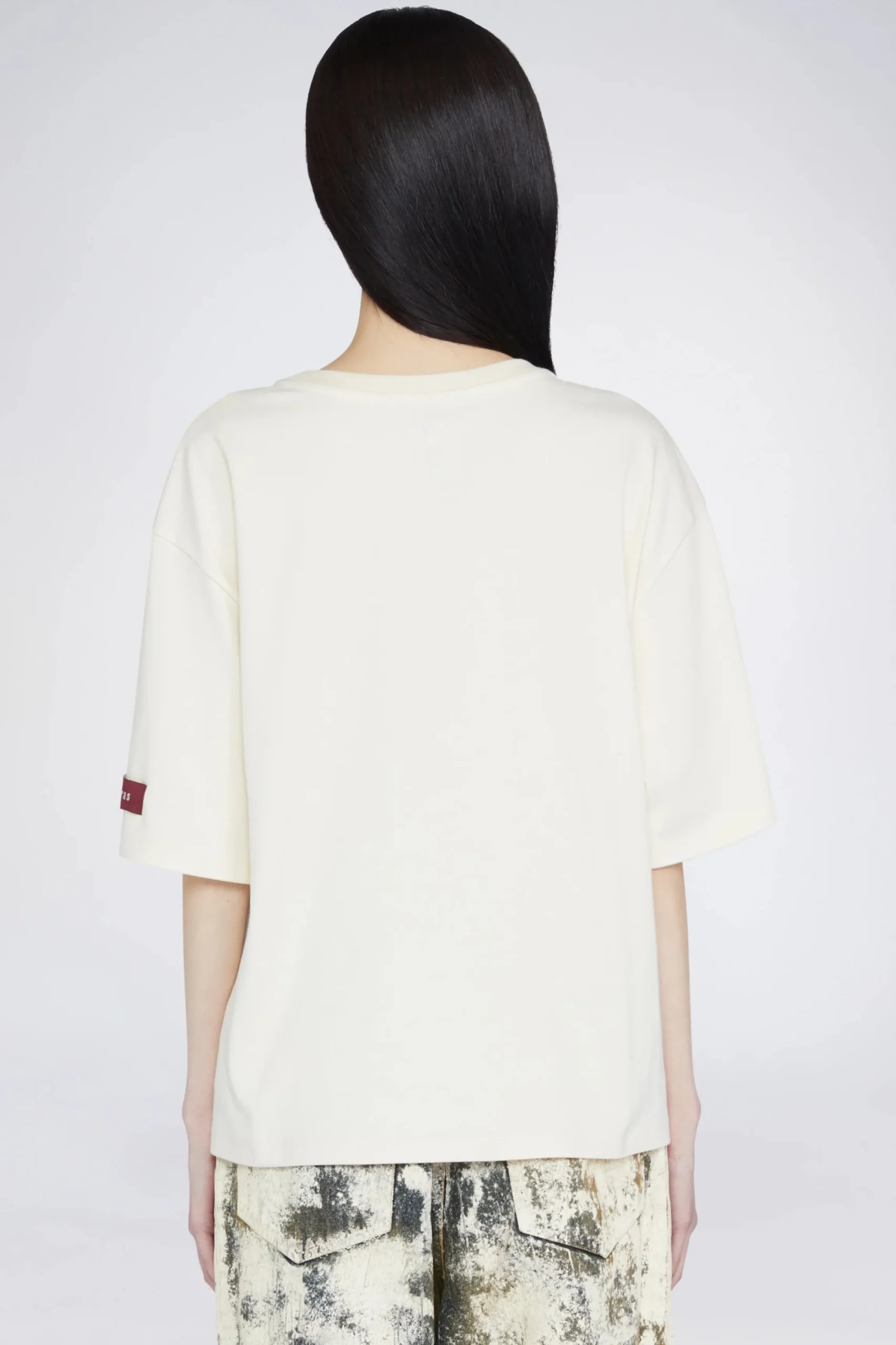 Fashion T-shirt Cuore Crema Donna Magliette E Top