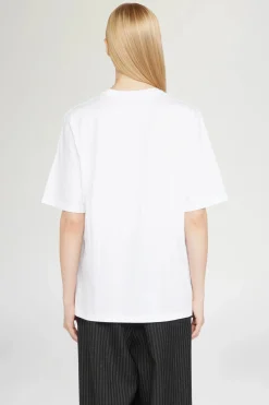 Fashion T-shirt Cuore Spezzato Bianca Donna Magliette E Top