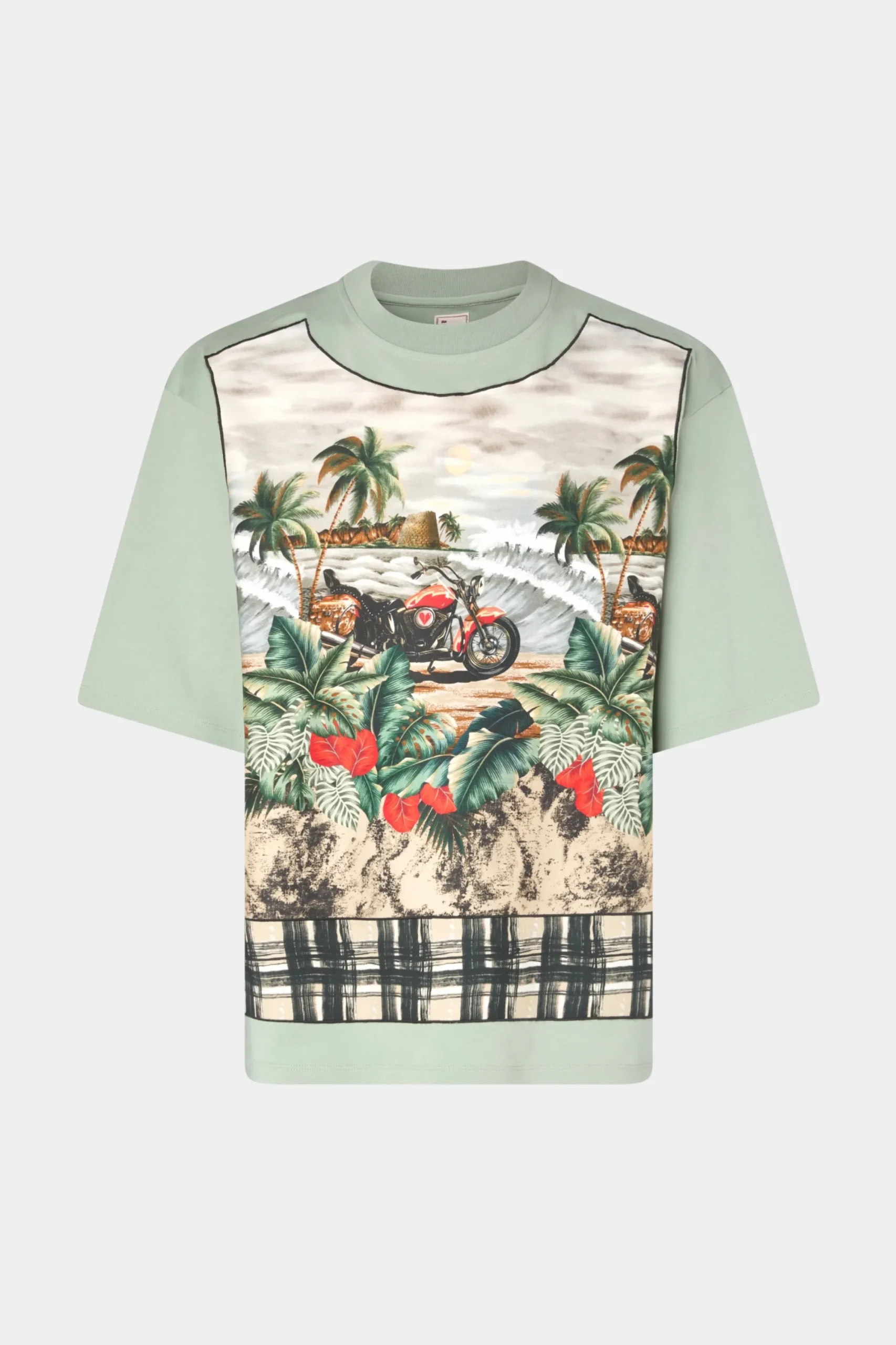 New T-shirt in Cotone Verde Uomo Uomo