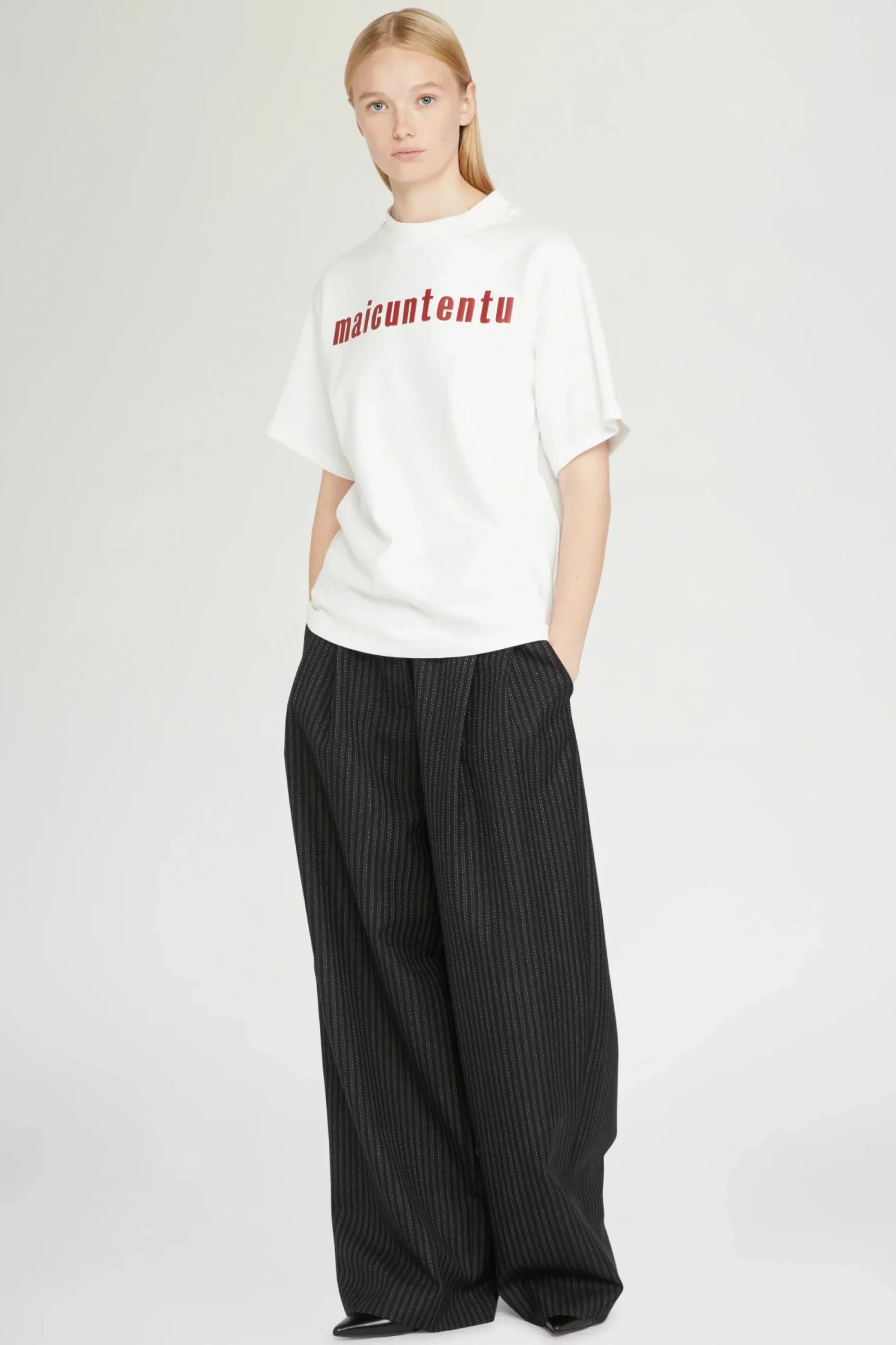Online T-shirt Maicuntentu Bianca Donna Magliette E Top