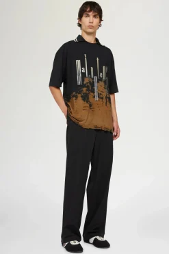 Discount T-shirt Nera & Marrone Maicuntentu Uomo Uomo